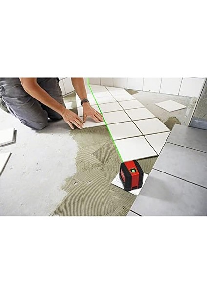 KBL92G 30 Metre Profesyonel Yatay ve Dikey Otomatik Hizalamalı Yeşil Çapraz Çizgi, 2 Noktalı Şakül Distomat + Mini, Kırmızı/siyah fiyatları