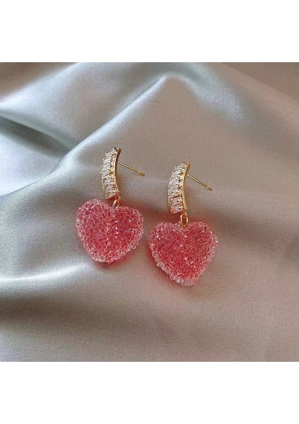 Sevimli Küpe, Kadınlar Için Şeker Modeli Küpeler, Kızıl Pembe Sevimli Aksesuar (Yurt Dışından)