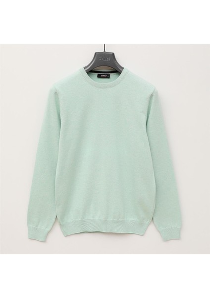 Erkek Uzun Kol Ince Sweatshirt - 180541 - Mint Yeşili