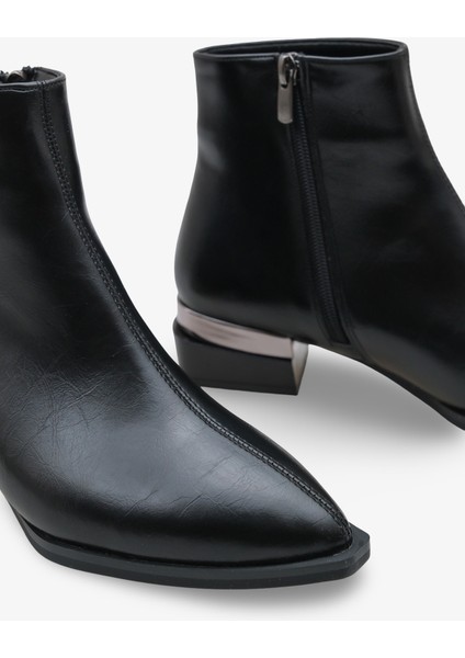 Zisi Kadın Günlük Bot - Siyah Kırışık modelleri