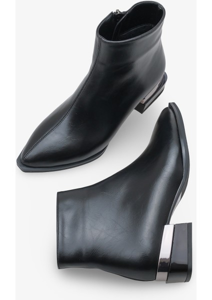 Zisi Kadın Günlük Bot - Siyah Kırışık fırsatları