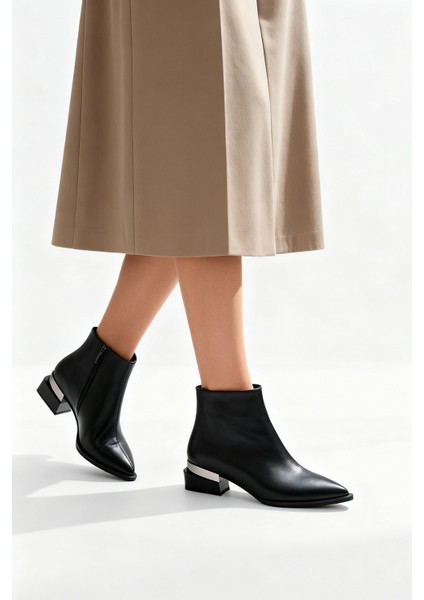 Zisi Kadın Günlük Bot - Siyah Kırışık indirimleri