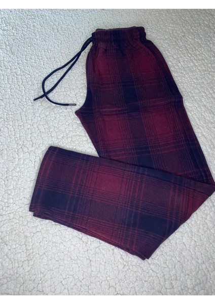 2 Adet Jakar Kümaş Kışlık Kadn Erkek Unisex Bordo & Yeşil Rengi Eşofman Pijama Altı fırsatları