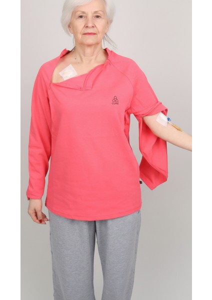 Cure Adaptif Kemoterapi Hasta Bakım Kıyafeti Fuşya