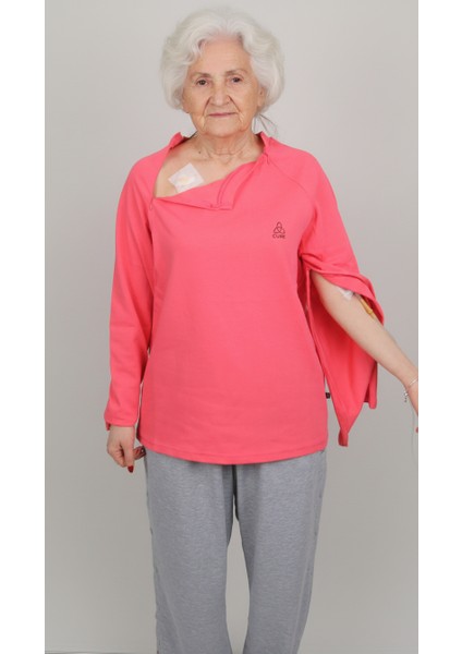 Cure Adaptif Kemoterapi Hasta Bakım Kıyafeti Fuşya