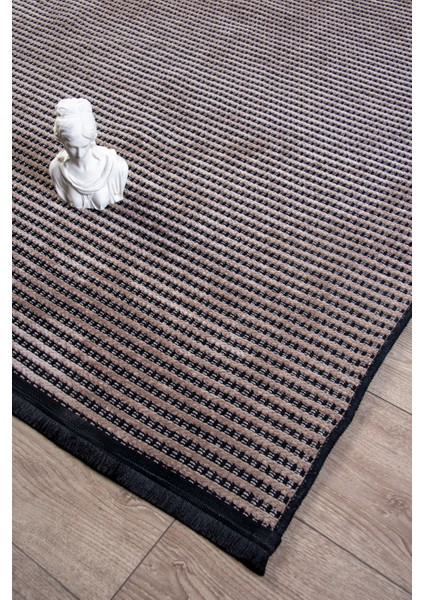 Bej Siyah Şönil Kilim Halı – Hasır Dokulu, Yıkanabilir, Kaymaz Taban, Salon, Oturma ve Çocuk Odası Yolluk modelleri