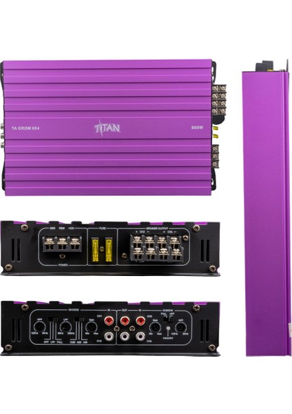 TITAN-804 4 Kanallı Max 1600 Watt Oto Amfi