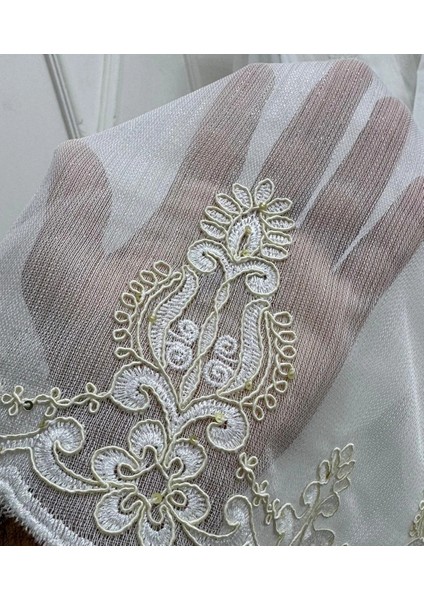 Nivemeshome Elisya 3812 Gold Işıltılı 1/2,5 Pileli Bambu Tül Perde indirimleri