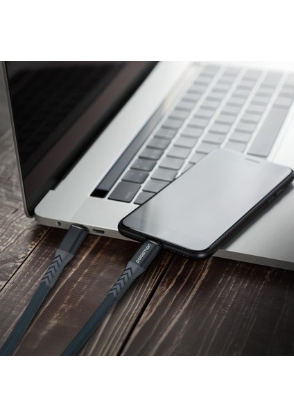 PBS411 65W Type-C To Type-C Hızlı Şarj ve Data Kablosu Notebook ve Macbook Uyumlu 1.2m Gri fiyatları