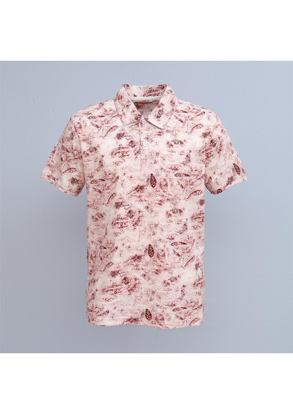 Erkek Polo Yaka Kısa Kol Tişört - (M-2xl) - PLD-457 - Bordo