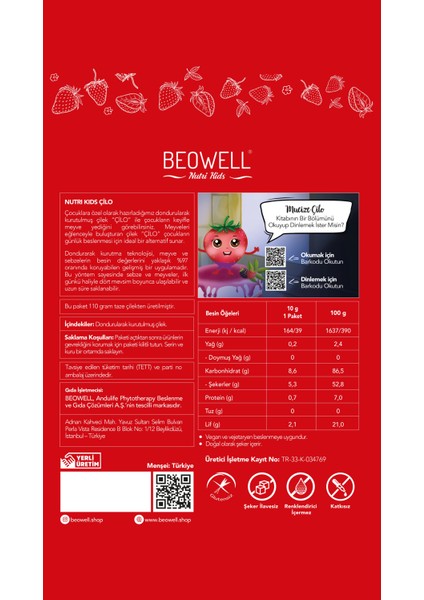 Mucize Çilo 12 G | Freeze-Dried Dondurularak Kurutulmuş Çilek Atıştırmalığı