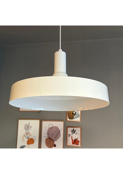 Açe Beyaz Tekli Beyaz Fener Başlık Avize Retro Sarkıt Ofis Showroom Salon Mutfak Avizeleri