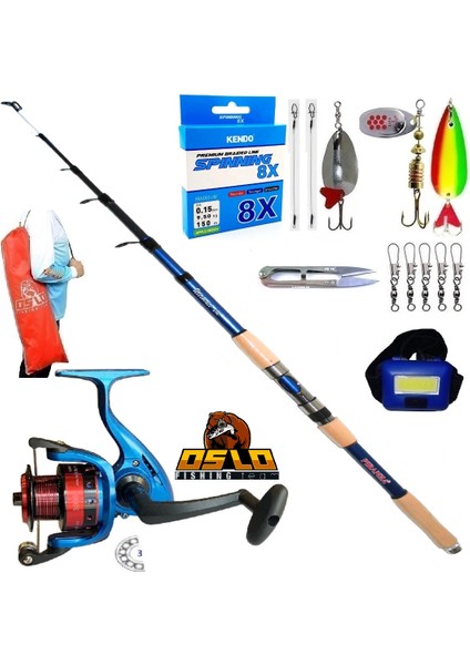 3000 270CM 50-100GR Piranha Ultimate Turna Spin Olta Takımı Seti