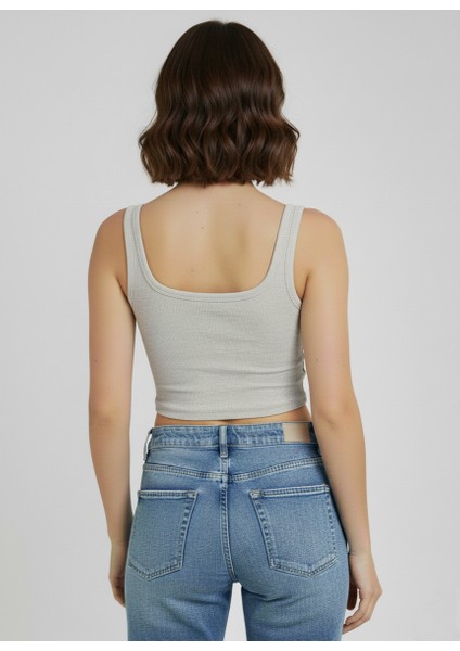 Pamuklu Kalın Askılı Fitilli Crop 3'lü Paket Siyah Beyaz Gri fiyatları