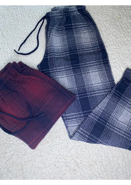 2 Adet Jakar Kümaş Kışlık Kadn Erkek Unisex Antrasit & Bordo Rengi Eşofman Pijama Altı indirimleri