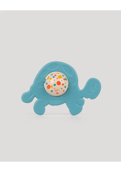 Sevimli Kaplumbağa Diş Kaşıycı Çıngırak-Turkuaz