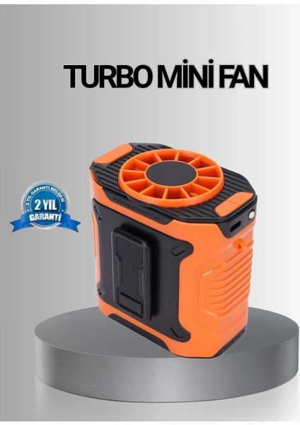 Buğz Turbo Mini Taşınabilir Fan – 100 Kademeli Dijital Hız Kontrolü ve Type-C Şarj