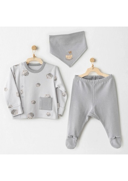 Hello Autumn 3'lü Zıbın Takım Grey