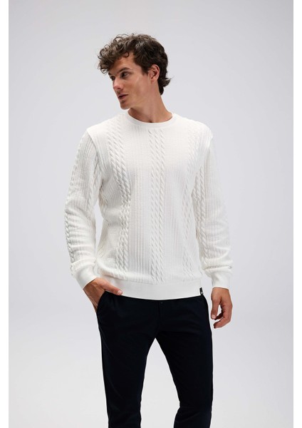 Pamuklu Regular Fit Bisiklet Yaka Sweat Erkek Sweat EM623