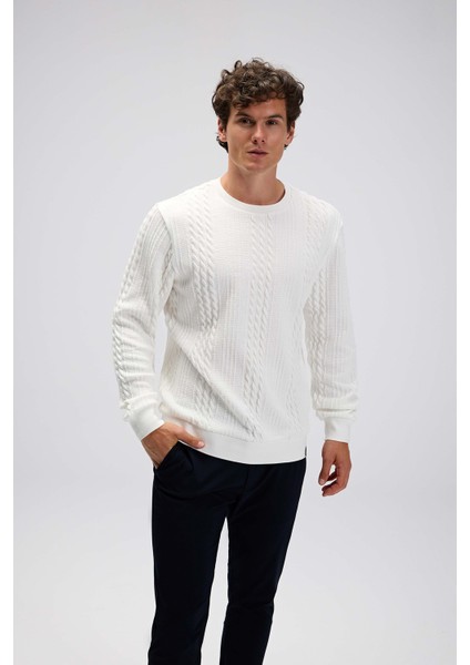 Pamuklu Regular Fit Bisiklet Yaka Sweat Erkek Sweat EM623 modelleri