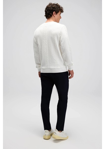 Pamuklu Regular Fit Bisiklet Yaka Sweat Erkek Sweat EM623