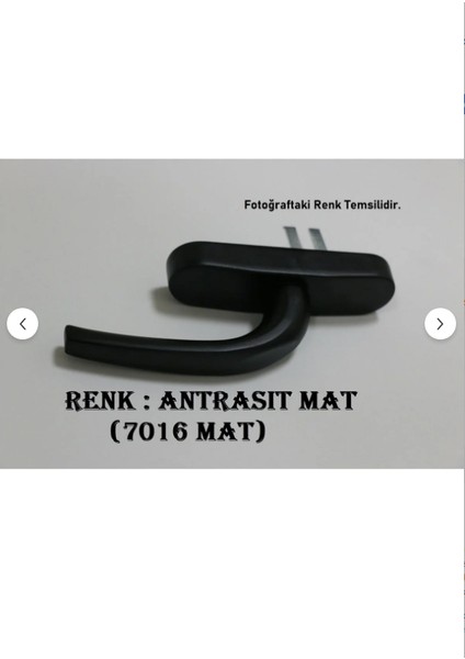 Eksenel Kol - Antrasit Gri Mat(Alüminyum Pencere Kolu)