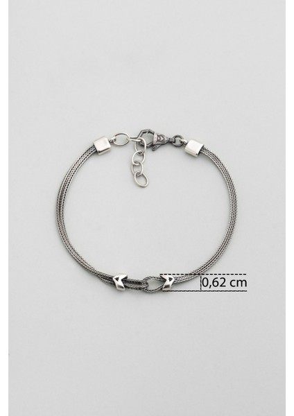 Nodo Italyan 22 cm Gümüş Erkek Zincir Bileklik modelleri