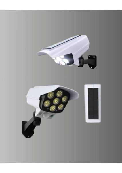 Buğz Güneş Enerjili LED Lamba + Güvenlik Kamerası Görünümlü– 5-8 M Hareket Algılamalı, Beyaz Işık fırsatları
