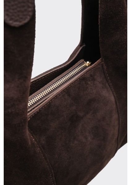 SÇ495 Kahverengi Süet Hakiki Deri Kol Kadın Çanta fırsatları