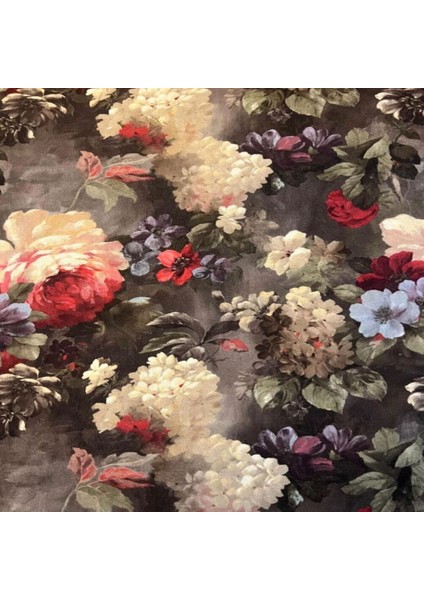 Döşemelik Kumaş-Yıkanabilir Kumaş-Çiçek Desenli (Dijital Baskılı) Koltuk Kumaşı