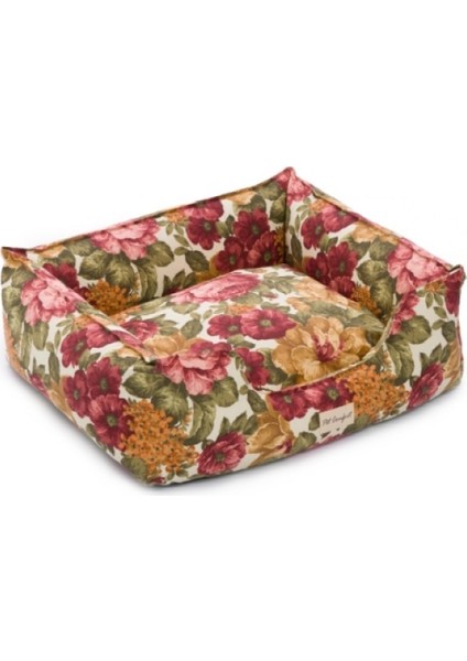 Pet Comfort Alpha Gül Desenli Köpek Yatağı M 80x65cm