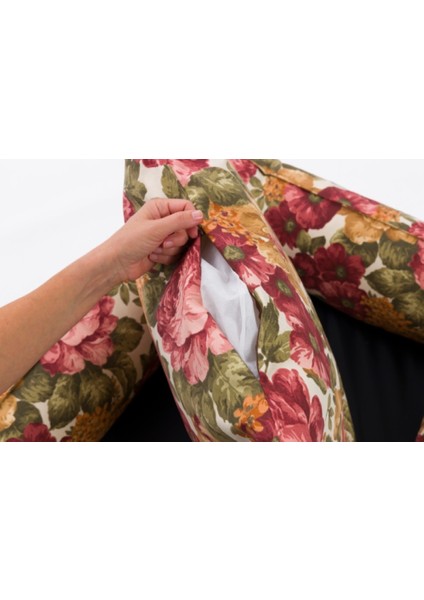 Pet Comfort Alpha Gül Desenli Köpek Yatağı M 80x65cm