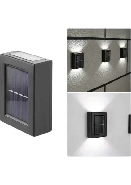 Buğz Solar Lamba Dekoratif Aplik Su Geçirmez LED Işıklı Duvar Lambası