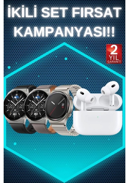 Buğz Aynalı Bluetooth Kulaklık Yeni Nesil Akıllı Saat Titreşimli Nabız Ölçer Spor Modları