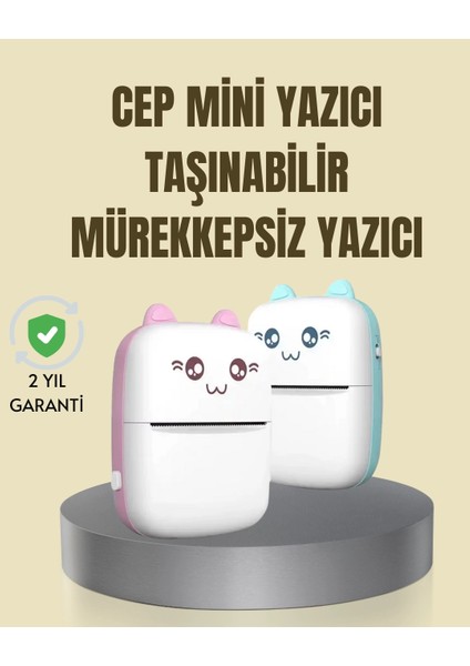 Buğz Taşınabilir Mini Termal Yazıcı 200 Dpı Bluetooth Bağlantılı