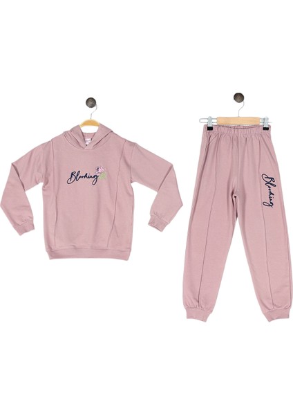 Kız Çocuk Baskılı Kapşonlu 2 Ip 5/8 Yaş Eşofman Takımı modelleri