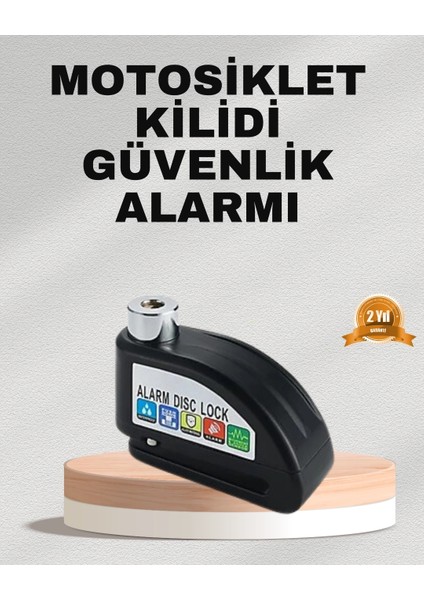 Buğz Ekonomik Alarm Disk Kilidi Motosiklet Scooter Bisiklet Güvenlik