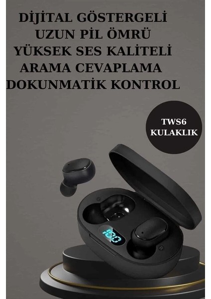 Buğz Nabız Ölçer Hediye Bileklikli Akıllı Saat ve Dijital Göstergeli Bluetooth Kulaklık Çoklu Şarj Girişi
