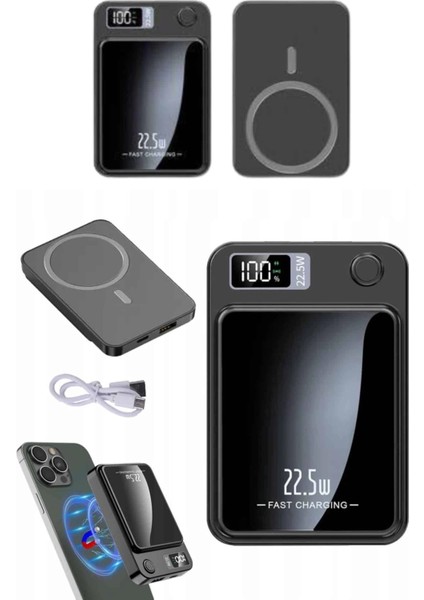 Buğz Magsafe Powerbank 10.000 Mah 22.5 Watt Hızlı Şarj Göstergeli Kablosuz Taşınabilir Şarj modelleri