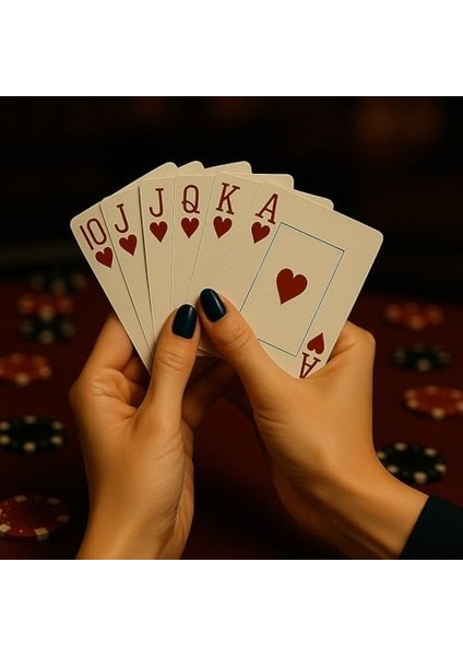 Boy Plastik Poker Oyun Kağıdı (Casino Playing ) (Mavi) modelleri