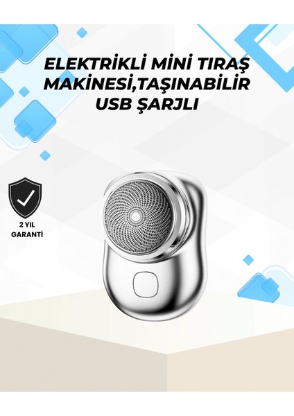 Buğz Islak-Kuru Kullanımlı Suya Dayanıklı Mini Tıraş Cihazı