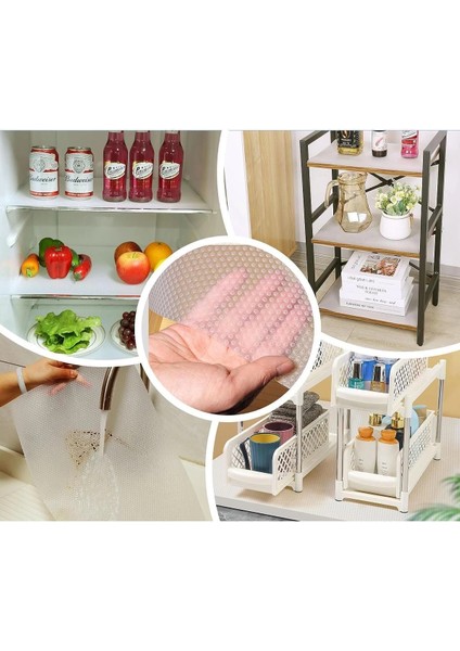 Buğz 3 Metre Pvc Şeffaf Kaplama Kaydırmaz Dolap Içi Kaymaz Kaydırmaz Eva Raf Örtüsü