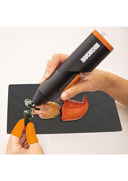 WX746.9 20V Profesyonel Mum Silikon Tabancası + 10 Silikon modelleri