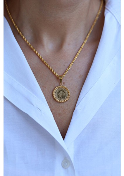 22 Ayar Altın Dorika Çerçeveli Kolye Ucu 4,93 gram Zarif Tasarım fiyatları