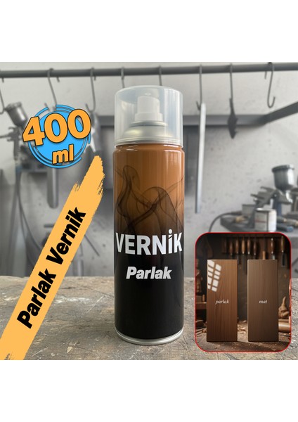Sprey Parlak Vernik Ahşap Metal Tüm Yüzeyler İçin 400 ml İç Dış Mekan Koruma Katmanı Akrilik Esaslı