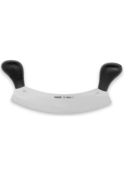Buğz Eco Lounge Pirge 71120 Profi Kıyma, Pizza Satır, Zırh Bıçağı 26 cm - Siyah Çift Saplı