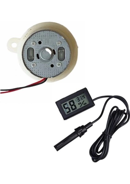 Buğz Kuluçka Makinesi Mini Viyol Çevirme Motoru 12 Volt ve Nem Ölçer