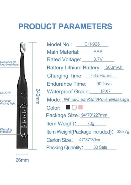 Lıcorıce Yetişkin Elektrikli Diş Fırçası Seyahat Seti, Stand ve Taşınabilir Kılıf (Yurt Dışından) indirimleri