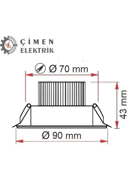 Buğz Erkled Erk 3125 Sıva Altı 5W Krom Kasa Yuvarlak LED Spot 3000K Günışığı fiyatları