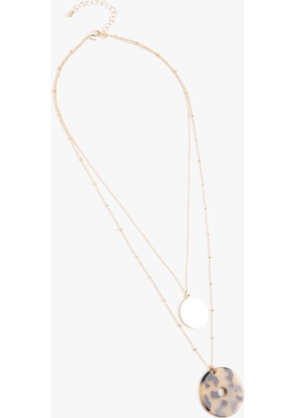 Çelik Karışımlı Geometrik Uçlu 2'li Kolye fiyatları